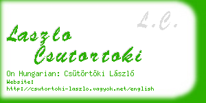 laszlo csutortoki business card